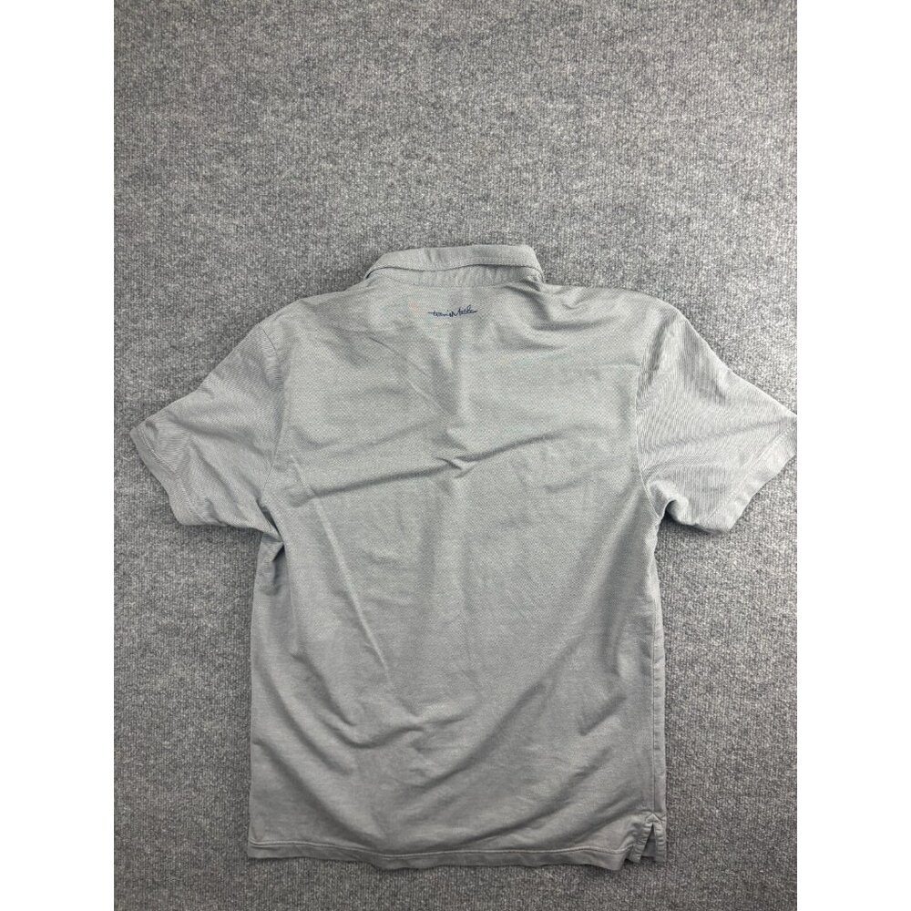 Travis Mathew Polo Shirt Men's Large Gray Stripe Pocket Short Sleeve Button - Picture 6 of 6
